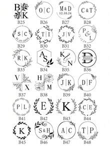 Custom Logo Wedding Invitation, Customized Letter Wax Seal Stamp Set, Wedding Wax Seal Stamp Set, Letter Wax Seal Stamp Set, Personalized Gift, Vintage Style, Unique Gift, Bridesmaid Invitation Gift, 3cm Diameter - Multi-color 3cm - View 4
