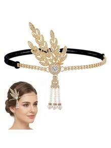 Women's 1920s Style Flapper Costume Accessories, Halloween Party Vintage Fashion Artificial Feather Headband Hair Accessory, Bridal Headpiece, Stage Performance Prop Accessory - Multicolor - View 4