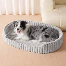 1pc Pet Bed For Cats And Dogs, Winter Warmth And Insulation, Suitable For Small, Medium And Large Pets, Plush Material With High-Density Sponge, Fast Rebound, Semi-Enclosed Bottom, Anti-Slip And Moisture-Proof, Puppy House, Kitten House - Multicolor - View 6
