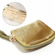 1pc 6-Layer Velvet Jewelry Storage Bag, Korean Velvet Material With Tassel Pendant, Multi-Function Jewelry Organizer Bag For Rings, Earrings, Necklaces, Travel And Home Jewelry Storage, Gift Box Bag - Storage Bag - View 9
