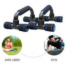 Soporte para Flexiones Push Up Lagartijas Pecho Triceps Fitness Armable y Portátil - azul - Ver 4