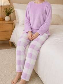 Women Pajama Sets - Purple - View 3
