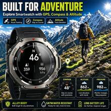 FFYTIEAZ Heavy Duty GPS Outdoor Sports Smart Watch T-RX 3 Ultra, Durable, 1.43" Ultra-Clear AMOLED Touch Screen, L1+L5 Dual-Band Positioning Support Wireless Calling And Compass Function, Altimeter Barometer, 5ATM Waterproof Watch, 170+ Sports Modes, Fitness Tracker, High-Quality Anti-Scratch Anti-Drop Watch, Compatible With IOS/Android, 500mAh Battery Capacity, Best Holiday Gift - View 5