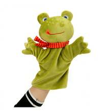 1pc Green Frog Plush Hand Puppet, Movable Hands Design, For Interactive Game - Multicolor - View 9