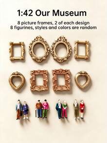 12/16pcs 1:42 Scale ABS Miniature Figure Model Set, 4cm/1.6in, Suitable For 3D Kits, Train Stations, Museums, Architecture & Landscape Displays, Easy To Store, Mini Scenes, Garden Decor, Mini Museums & Hobby Gifts, Suitable For Ages 14 And Up - 1:42 Scale Model - View 13