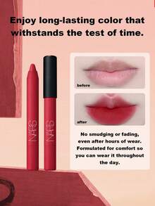 NARS Powermatte High-Intensity Lip Pencil Lip Liner #195 Midnight Rider 2.4g / 0.08 Oz | Bold, Matte Lip Liner With Rich, Intense Pigment | Long-Lasting Formula With Up To 12-Hour Wear | Smooth, Gliding Application For Precise Lip Definition - 195 Midnight Rider - 2.4g - View 3