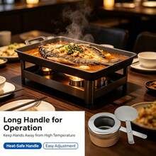 1/2pcs Stainless Steel Buffet Fuel Container, Alcohol Stove Fuel Tank With Safety Extinguishing Lid, Suitable For Buffet, Catering, Hot Pot (Fuel Not Included) - Multicolor - View 3