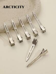 Arcticity 100入 5.5cm 銀色金屬髮夾，髮根蓬鬆造型夾，多尺寸，DIY髮飾工具，適用於各種髮型 - 銀色 - 查看 6