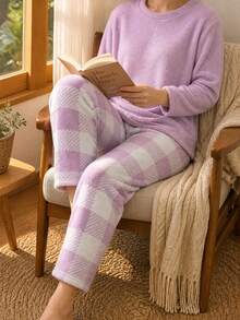 Women Pajama Sets - Purple - View 1
