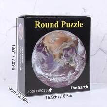 1000-Piece Circular Jigsaw Puzzle With Stunning Sun And Moon Cosmic Celestial Artwork, Gorgeous Visual Effect Once Finished. - Multicolor - View 4