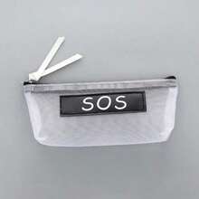 Minimalist Transparent Mesh Pencil Case, Zippered Stationery Bag, Creative Large Capacity Pencil Holder Storage Bag For Students, Simple Pencil Pouch For Men And Women - Multicolor - View 8
