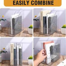File Storage Box - For Office Documents And Scrapbook Paper; Creative Foldable Design, Made Of Matte PP Material; Foldable Bookshelf Storage Box - Multicolor - View 7