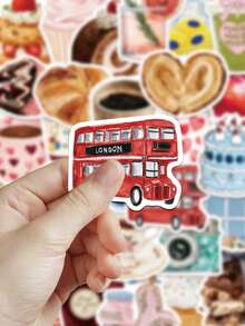50pcs Aesthetic Inspiration Stickers For Phone Case, Keyboard, Tablet, Diary, Notebook, Laptop, Planner, Guitar, Helmet, Skateboard - Multicolor - View 4