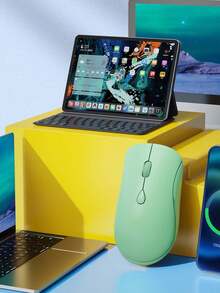 Mouse Nirkabel 2.4G Senyap, Mouse Optik Ergonomis Estetik Macaron, Penerima USB Bertenaga Baterai, Mouse Komputer Portabel dengan Klik Senyap untuk Laptop, Desktop, Rumah, Kantor, dan Ruang Belajar (Baterai Tidak Termasuk) - View 2