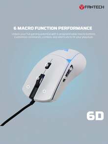 FANTECH VX7V2 Wired Gaming Mouse, RGB Lighting, 6-Key Programmable, 8000 DPI, Symmetrical Anti-Slip Esports Mouse - View 4