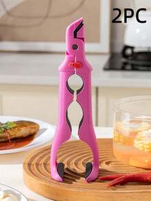 Anti-Scald Clip, Heat-Resistant Silicone Multi-Function Clip, Microwave Steam Rack Clip, Kitchen Bowl & Plate Holder Clip, Air Fryer Clip, Heat-Resistant Handle, Anti-Scald Bowl & Plate Clip, Oven Cookware Clip, Suitable For Steaming Bowls And Tableware, Non-Slip Oven Baking Clip, Easy To Use, Kitchen Tool, Hangable. - Multiple Styles - View 13