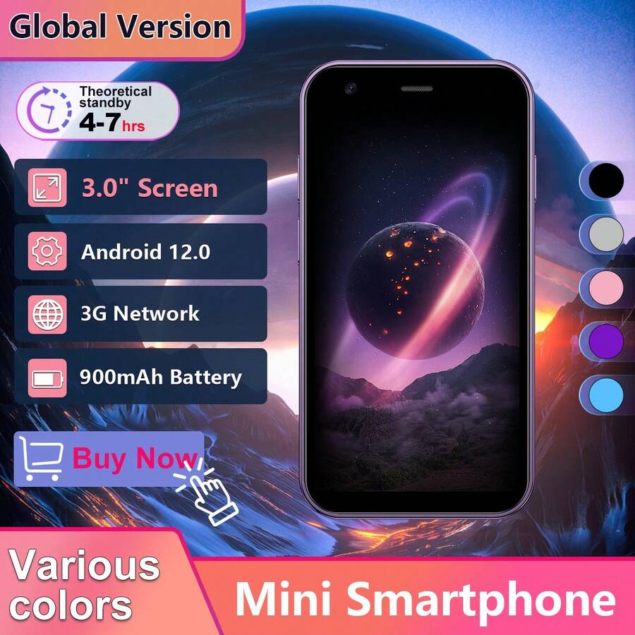 SOYES ONEMYTH XS15 memiliki fitur Android 8.1, kamera HD depan dan belakang, Bluetooth, GPS, layar HD 3,0 inci, dan mendukung pengunduhan berbagai aplikasi. - Purple - View 1