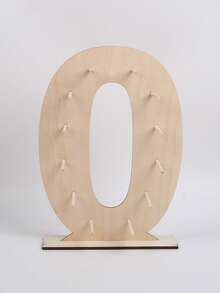 SikeSike 1 Set 0-9 Wooden Donut Display Rack, Birthday Party Table Decor, Baby Shower, Wedding, Gender Reveal Party Supplies - Beige - View 18
