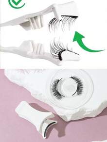 Glue-Free Magnetic False Eyelashes, Natural Criss-Cross Hair Flow, Soft Enlarging Effect For Eyes, Lively Makeup Look - View 2