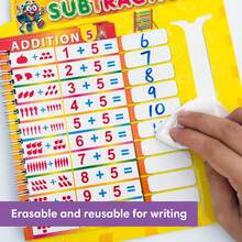 Lachilly Erasable Addition And Subtraction Arithmetic Learning Cards, Reusable Math Early Education Flash Cards, Children's Math Table Flash Cards, Math Operation Thinking Training Learning Teaching Aids, Student Supplies - Multicolor - View 10