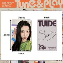 friendsheep 7 buah Kartu Holografik Laser TUIDE "TUNE & PLAY", Merchandise K-Pop, Kartu POB Eksklusif Album TUNE & PLAY, Kartu SC, Kartu Acak, Kartu Pos, Pencetakan Dua Sisi Definisi Tinggi dengan Pola Tidak Berulang, Koleksi Dukungan Penggemar, Dekorasi Perencana, Kotak Penyimpanan Praktis untuk Dibawa, Hadiah Halloween, Hadiah Sempurna - MultiWarna - View 2
