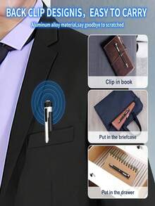 Smart Pen Voice Recorder, Noise Reduction, 180mAh Portable USB Charging MP3 Player, Mini Voice Recorder, Recording Equipment, Built-In Voice Control, One-Key Recording Operation. Compact And Exquisite Design, Suitable For Students, Teachers - View 8