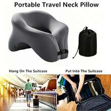 360° Head Support Memory Foam 2-In-1 Neck Pillow With Storage Bag And Adjustable Buckle, Suitable For Travel, Home, Office And Gaming - Travel U-shaped Pillow - View 5