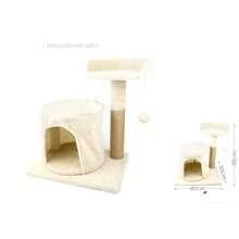 Estructura de escalada para gatos: robusta y duradera; un juguete para interiores apto tanto para gatitos como para gatos adultos; color beige; ayuda a que la mascota gaste energía; estable. - Beis - Ver 7