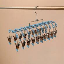20pcs Metal Clothes Clips Drying Rack, Home Socks & Underwear Drying Rack, Rust-Proof Multi-Functional Balcony Clothes Clips Rack, Portable Small Item Drying Stand, Student Dorm Space-Saving Clothes Clips Storage Rack, Wind-Proof Design, Suitable For Drying Socks, Underwear, Gloves, Scarves, Sturdy & Durable Multi-Clip Clothes Hanger, Practical Home Drying Accessory - View 12