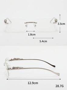 [H0YNl] Brand Designed Fashion Rimless High-End Glasses, Suitable For All Seasons, Elegant High-End Unisex Glasses, Fashion Gift - Fashion Accessory - Multicolor - View 4