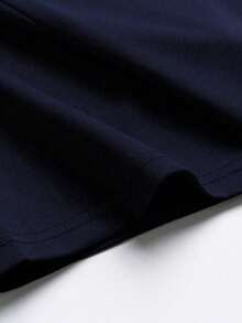 1pc Men's Summer Casual Coconut Tree Color Block Print Round Neck Tank Top - Navy Blue - View 10
