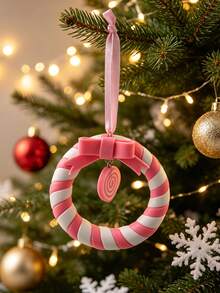 1pc Multicolor Fashionable Cute Soft Clay Heart Lollipop Christmas Tree Pendant, Suitable For Christmas Gift For Best Friends, DIY Jewelry Handmade Craft, Necklace, Earring, Keychain Making - Multicolor - View 29