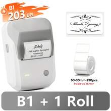 Impresora térmica portátil mini Niimbot B1, impresora de etiquetas de bolsillo adecuada para pegatinas autoadhesivas, etiquetas UV, máquina de impresión de etiquetas Bluetooth - Gris - Ver 10