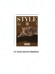 1/3pcs Frameless Brown Leopard Zebra Skateboard Y2K Wall Art Dorm Gift - Multi-color - View 15