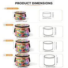 1pc Large Capacity Round Foldable Non-Woven Fabric Bucket Storage Bin, Cute Squishy Pattern With Handle And Zipper, Laundry Hamper, Home Organization Box, Car Storage Bag, Space-Saving Seasonal Storage - A - View 3