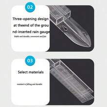 9.81 Inch Anti-Freeze Dual Scale Rain Gauge, 120mm/5.0inch Dual Scale, Suitable For Outdoor Garden Yard, Weather-Resistant Plastic + Magnified Reading, Garden, Lawn, Farm, Precise Rain Measurement Tool - Transparent - View 12