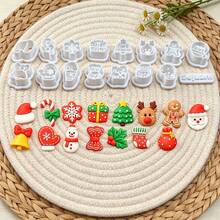 16pcs Christmas Assorted Shape Clay Cutters, Holiday Embossing Molds, DIY Handmade Earring Pendant Jewelry Craft Supplies - 16 Pieces - View 6