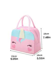 1pc Portable Handbag, Cartoon Large Capacity Lunch Bag, 3D Pattern Insulated Bag, Ideal Gift Choice - Multicolor - View 14