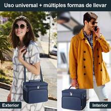 Double-Layer Insulated Lunch Bag: Reinforced Design For Better Insulation. - Black - View 5