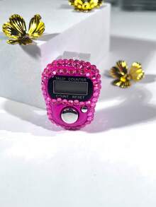 Highly Attractive Rhinestone Finger Counter LCD Digital Display Resettable Ring Tally Counter Portable Press Clicker - Multicolor - View 3