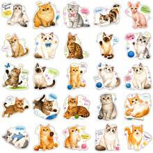 50Pcs Lovely Kitten Quote Stickers, Aesthetic Cat Decor Decals, Scrapbook & Journal DIY Supplies - Multicolor - View 8