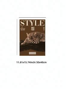 1/3pcs Frameless Brown Leopard Zebra Skateboard Y2K Wall Art Dorm Gift - Multi-color - View 19