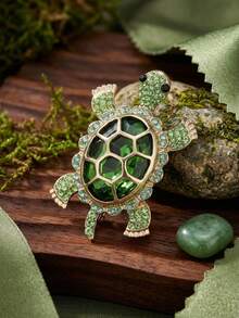 Luxury Rhinestone Turtle Brooch - Fashionable Animal Pin Suitable For Women And Men For Daily Wear And Party, Friend Gift Decorative Badge - Turtle - View 17