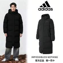 Adidas Authentic Men's Warm Jacket Down Mid-Length Padded Coat JL9616 - Black - View 1