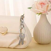 8pcs Alloy Rotating Keychain Hooks And Spring Rings Set, Suitable For Hanging Keys, Keychains, DIY Crafts, Bag Charms, Bag Making Accessories, Dog Leashes, Camera Straps, Flashlight Wallet Hooks, Holiday Gifts (4 Keychains + 4 Spring Rings) - 7G Flat Buckle + 24mm Spring Coil - View 4