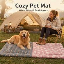 1 buah Alas Kasur Anjing Lembut dan Hangat Motif Bintang, Matras Tidur, Alas Tidur Hangat untuk Hewan Peliharaan di Dalam dan Luar Ruangan Musim Dingin, Bantal Anjing, Cocok untuk Anjing dan Kucing Kecil, Sedang, dan Besar, Dapat Dicuci dengan Mesin - MultiWarna - View 3