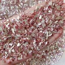 50pcs Sparkling Colorful Rock Candy Zirconia Flat Back Nail Rhinestones, Flower Cut Flat Back Rhinestones, Nail Decoration Sparkling K9 Beveled Small Flat Back Asymmetrical Rhinestones, Colorful Mixed Nail Rhinestones Glitter Nail - Multicolor - View 13