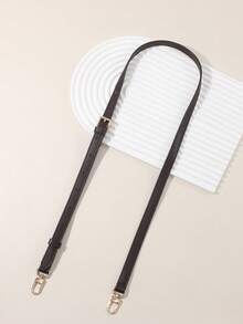 1件可調節純色經典人造皮革手提包/斜挎包/替換肩帶 - 咖啡 - 查看 3