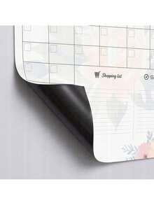 Magnetic Dry Erase Planner 60 * 45 Cm, Weekly And Monthly Refrigerator Calendar With Shopping List Notes And Task Sections, Reusable Fridge Organizer With Magnetic Backing And Erasable Marker For Home Kitchen And Office Planning - one-size - View 3