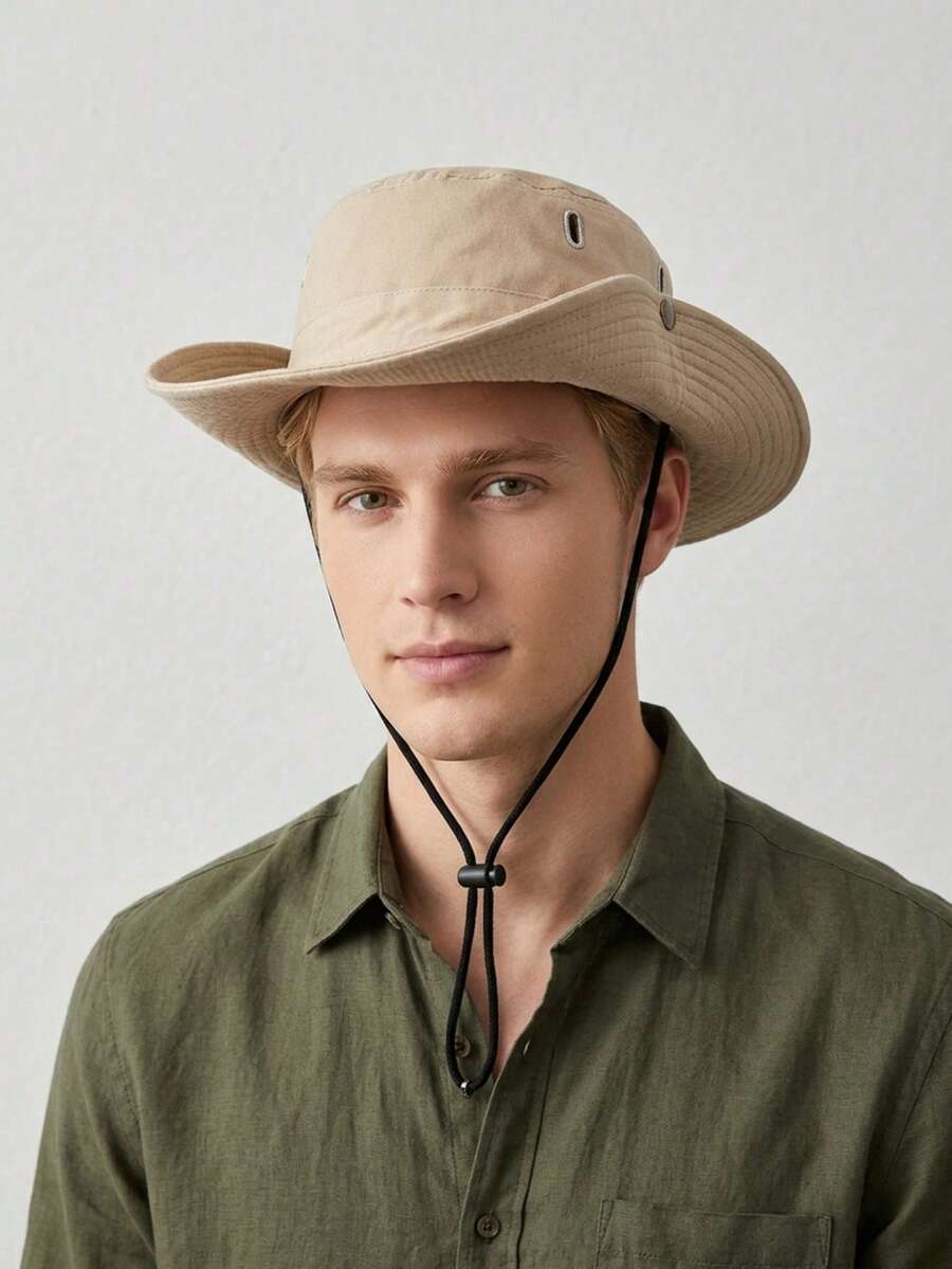 Outdoor Wide Brim Breathable Sun Hat, Unisex Sun Protection Hat, Hiking Hat, Couple Sun Protection Hat, UV Protection Hat - Multicolor - View 1